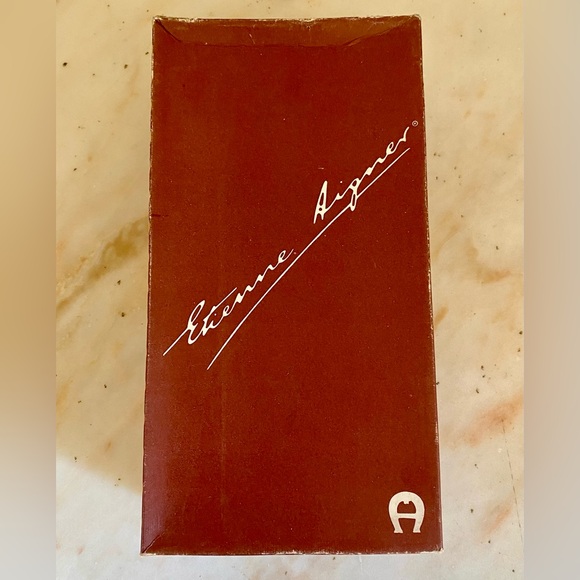 Vintage 1980s Etienne Aigner Maroon Leather Heels Size 5.5 Made In Italy - Picture 7 of 8